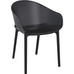 Sky Hospitality Tub Chair Heavy Duty Indoor Outdoor Use Polypropylene Black