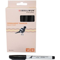 Bibbulmun 100 Permanent Marker Bullet 1-2mm Black