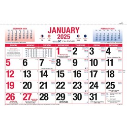 Easy-2C Wall Calendar 324x220mm Month To View