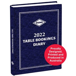 Zions Table Booking Diary A4 2 Pages To A Day Blue