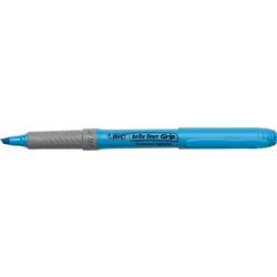 Bic Brite Liner Grip Highlighter Chisel 1.6-3.3mm Blue Pack Of 12
