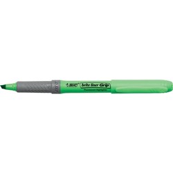 Bic Brite Liner Grip Highlighter Chisel 1.6-3.3mm Green Pack Of 12