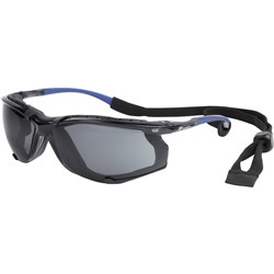 3M S56CDGR Safety Glasses Smoke Lens with Dust Guard