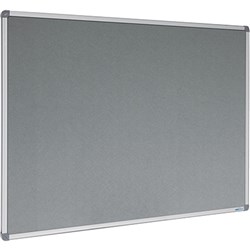 Visionchart Felt Pinboard 1800x1200mm Aluminium Frame Grey
