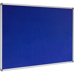 Visionchart Felt Pinboard 1200x900mm Aluminium Frame Royal Blue