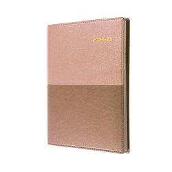 Collins Vanessa Financial Year Diary A4 Week To View Rose Gold