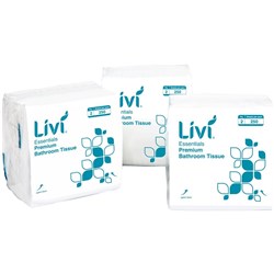 Livi Essentials Toilet Paper Interleaved 2 Ply 250 Sheets Box of 36