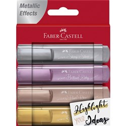Faber-Castell Textliner Highlighter Metallic Assorted Pack of 4