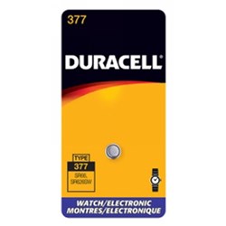 Duracell D377 Coppertop Alkaline Coin Battery
