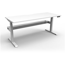 Rapidline Boost+ Single Sided Workstation + Cable Tray 1200W x 750D x 620-1270mmH White/Wht