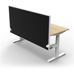 Rapidline Boost+ Single Sided Workstation + Screen 1200W x 750D x 620-1330mmH Oak/White