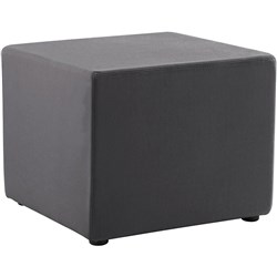 Rapidline Mars Square Ottoman 550W x 550D x 450mmH Upholstered Charcoal
