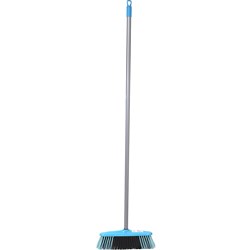 Cleanlink Indoor Broom with Metal Handle Blue