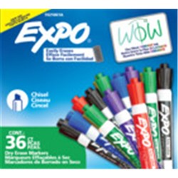 Expo Dry Erase Whiteboard Marker Chisel Tip Assorted Assorted Box of 36