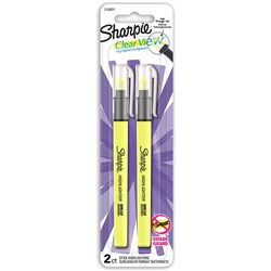 Sharpie Clear View Stick Highlighter Chisel Yellow Pack of 2
