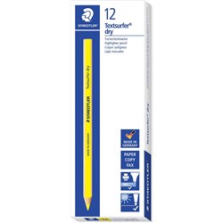 Staedtler Textsurfer Dry Highlighter Pencil Yellow Box Of 12
