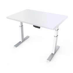 Sylex Arise Basix 3 Stage Rectangle Desk 1500W x 750D x 625-1255mmH White/White