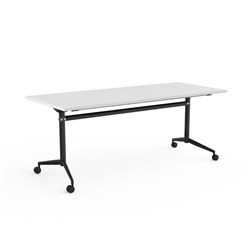 OLG Uni Flip Table 1500W x 750D x 720mmH White Top Black Frame