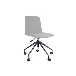 Rapidline Pixel Breakout Room Chair No Arms Black Legs Light Grey Fabric Seat