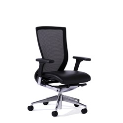 OLG Balance Executive Chair With Arms Nylon Base Black Fabric Seat Mesh Back