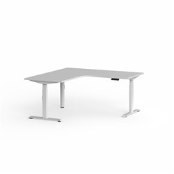 OLG Klass Electric 90Deg Workstation RHR 1800/1800W x 750D x 620-1270mmH White/White