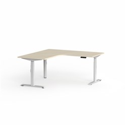 OLG Klass Electric 90Deg Workstation RHR 1800/1800W x 750D x 620-1270mmH Maple/White