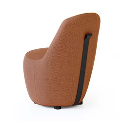 Rapidline Myk Lounge Chair 1 Seater 650W x 710D x 800mmH Leather Strap Rust