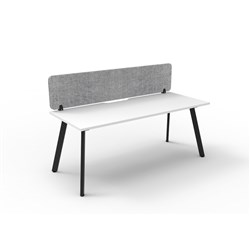 Rapidline Eternity Workstation Single Sided+Grey Eco Screen 1800Wx750Dx730mmH White/Black