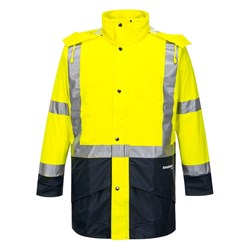 Huski Farmers Hi-Vis Contrast Jacket 5XL Yellow And Navy