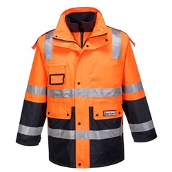 Huski Venture Hi-Vis 4-in-1 Contrast Jacket Large Orange And Navy