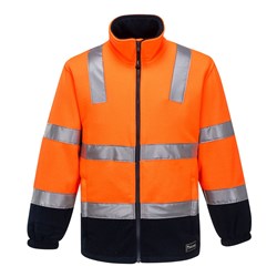Huski Convoy Hi-Vis Contrast Polar Fleece Jumper 3XL Orange And Navy