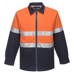 Portwest Bluey Hi-Vis Contrast Wool Blend Work Jacket 5XL Orange And Navy