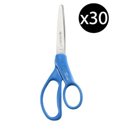 Westcott Scissors Antimicrobial 178mm Blunt Tip Blue Pack Of 30