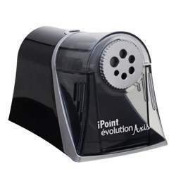 Westcott iPoint Evolution Axis Electric Pencil Sharpener 6 Hole Black