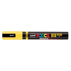 Uni Posca PC-5BR Paint Marker Medium 1-4mm Brush Tip Yellow