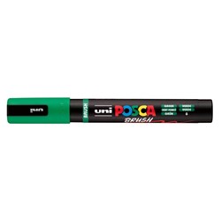Uni Posca PC-5BR Paint Marker Medium 1-4mm Brush Tip Green