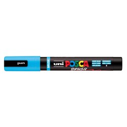 Uni Posca PC-5BR Paint Marker Medium 1-4mm Brush Tip Light Blue