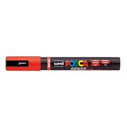 Uni Posca PC-5BR Paint Marker Medium 1-4mm Brush Tip Red