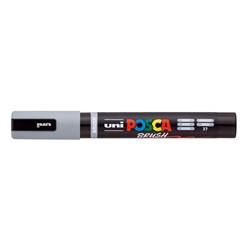 Uni Posca PC-5BR Paint Marker Medium 1-4mm Brush Tip Grey