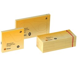 Marbig Repositionable Yellow Notes 40x50mm Yellow 100 Sheet Pad Pack Of 12