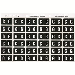 Avery Alphabet Coding Label G Side Tab 25x38mm Dark Green Pack Of 180