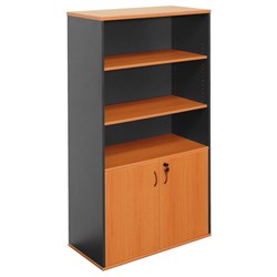 Rapidline Rapid Worker Lockable Wall Unit 900W x 450D x 1800mmH Cherry And Ironstone