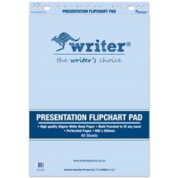 Writer Flipchart Pad Bond Paper 850 x 600mm 40 Sheets Pack Of 2