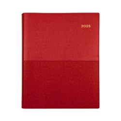 Collins Vanessa Diary Quarto Vertical Week To View Red