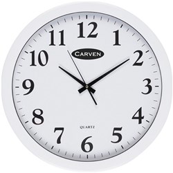 Carven Wall Clock 45cm Diameter White Frame