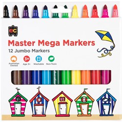 Edvantage Master Mega Marker Broad Tip 5.8mm Assorted Pack of 12