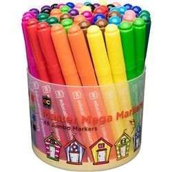 Edvantage Master Mega Marker Broad Tip 5.8mm Assorted Tub of 48